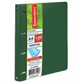 Тетрадь на кольцах БОЛЬШАЯ А4 (240х310 мм), 120 листов, под кожу, клетка, BRAUBERG "Joy", зелёный/светло-зелёный, 404508 404508