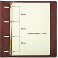 Тетрадь на кольцах БОЛЬШАЯ А4 (240х310 мм), 120 листов, под кожу, клетка, BRAUBERG "Main", коричневый, 404511 404511