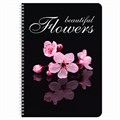 Тетрадь А4, 96 л., BRAUBERG, гребень, клетка, обложка картон, КРАСИВЫЕ ЦВЕТЫ, 403072 403072