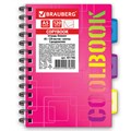 Тетрадь-блокнот 120 л., A5, 148x210 мм, BRAUBERG, клетка, гребень, обложка пластиковая, 3 разделителя, "CoolBOOK", 401786 401786