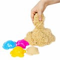 Песок для лепки кинетический BRAUBERG KIDS, песочный, 1500 г, 3 формочки, ведерко, 665096 665096