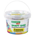 Песок для лепки кинетический BRAUBERG KIDS, песочный, 500 г, 2 формочки, ведерко, 665094 665094