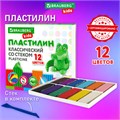 Пластилин классический BRAUBERG KIDS, 12 цветов, 240 г, стек, ВЫСШЕЕ КАЧЕСТВО, 106436 106436