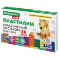 Пластилин классический BRAUBERG KIDS, 36 цветов, 540 грамм, стек, ВЫСШЕЕ КАЧЕСТВО, 106678 106678