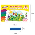 Пластилин классический ЮНЛАНДИЯ "ВЕСЁЛЫЙ ШМЕЛЬ", 18 цветов, 360 грамм, стек, ВЫСШЕЕ КАЧЕСТВО, 106432 106432