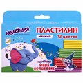 Пластилин мягкий ЮНЛАНДИЯ "ЮНЫЙ ВОЛШЕБНИК", 12 цветов 180 г, СО СТЕКОМ, ВЫСШЕЕ КАЧЕСТВО, европодвес, 106439 106439