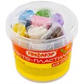Пластилин на растительной основе (тесто для лепки) ПИФАГОР, 7 цветов, 210 г, пластиковый стакан, 104544 104544