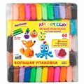 Пластилин супер легкий воздушный 60 штук (36 цветов + 12х2 базовых), 600 г, 3 стека, ЮНЛАНДИЯ, 106981 106981