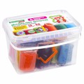 Пластилин-тесто для лепки BRAUBERG KIDS, 12 цветов., 600 г, 6 формочек, 1 скалка, ведерко, 106721 106721