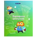 Папка-портфолио школьника "ОТЛИЧНИК", 4 кольца, 20 файлов, 10 вкладышей, 7БЦ матовая, BRAUBERG, 115240 115240