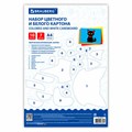 Набор картона БЕЛЫЙ + ЦВЕТНОЙ А4 мелованный, 10 листов (белый 4 листа + цветной 6 листов), в папке, BRAUBERG, 116630 116630