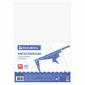 Картон белый А4 МЕЛОВАННЫЙ (белый оборот), 50 листов, BRAUBERG, 210х297 мм, 113563 113563