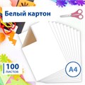 Картон для подшивки документов А4, немелованный, 100 листов, 260 г/м2, BRAUBERG, 210х297 мм, 124877 124877