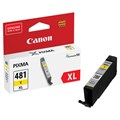 Картридж струйный CANON (CLI-481Y XL) для PIXMA TS704 / TS6140, желтый, ресурс 512 страниц, оригинальный, 2046C001 363220