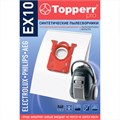 Мешок для пылесоса (пылесборник) синтетический TOPPERR EX10, ELECTROLUX, PHILIPS, AEG, КОМПЛЕКТ 4 шт., 1404 456436