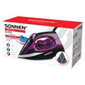 Утюг SONNEN SI-270, 2600 Вт, керамическое покрытие, антикапля, антинакипь, черный/фиолетовый, 455280 455280