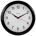 Часы настенные TROYKATIME (TROYKA) 11100112, круг, белые, черная рамка, 29х29х3,5 см 452245