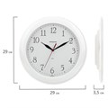 Часы настенные TROYKATIME (TROYKA) 11110113, круг, белые, белая рамка, 29х29х3,5 см 452247