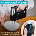 Миксер SCARLETT SC-HM40S23, 550 Вт, 5 скоростей, 2 венчика, 2 крюка для теста, черный 457200