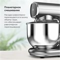 Миксер планетарный BQ (БИ-КЬЮ) MX822, 1600 Вт, 6 скоростей, 3 насадки, металлическая чаша 5 л, серебро, 86192600 457505