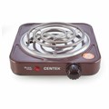 Настольная электрическая плита CENTEK CT-1508, 1000 Вт, 1 конфорка, 5 режимов нагрева, коричневая, CT-1508 Siberia 457593