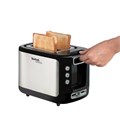 Тостер TEFAL TT365031, 850 Вт, 2 тоста, 7 режимов, механическое управление, металл/пластик, серебристый/черный, 7211002582 456499