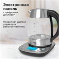 Чайник BQ (БИ-КЬЮ) KT1703G, 1,7 л, 2200 Вт, закрытый нагревательный элемент, ТЕРМОРЕГУЛЯТОР, стекло, 86197970 457553