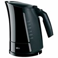 Чайник BRAUN WK-300, 1,7 л, 2200 Вт, закрытый нагревательный элемент, пластик, черный 451220