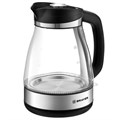 Чайник BRAYER BR1048, 1,7л, 2200 Вт, закрытый нагревательный элемент, стекло, черный 456594