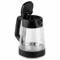 Чайник CENTEK CT-1014, 1,7 л, 2200 Вт, закрытый нагревательный элемент, стекло, черный, CT-1014 Black 457623