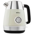 Чайник KITFORT КТ-633-3, 1,7 л, 2200 Вт, закрытый нагревательный элемент, термометр, пластик/металл, бежевый 456012