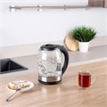 Чайник SCARLETT SC-EK27G10, 1,7 л, 1800 Вт, закрытый нагревательный элемент, стекло, черный 457206