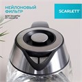 Чайник SCARLETT SC-EK27G13, 2 л, 2200 Вт, закрытый нагревательный элемент, стекло, стальной 457215