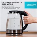 Чайник SCARLETT SC-EK27G88, 1,8 л, 1800 Вт, закрытый нагревательный элемент, стекло, черный 457207