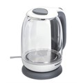Чайник SONNEN KT-1792, 1,7 л, 2200 Вт, закрытый нагревательный элемент, стекло, белый, подсветка, 454348 454348