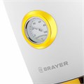 Чайник с термометром BRAYER BR1018, 1,7 л, 2200 Вт, закрытый нагревательный элемент, сталь, белый 456061