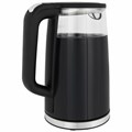 Чайник с терморегулятором и дисплеем, ДВОЙНЫЕ СТЕНКИ, SONNEN KT-8717, 1,7 л, 2200 Вт, черный, 454687 454687