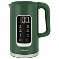 Чайник с терморегулятором и дисплеем, ДВОЙНЫЕ СТЕНКИ, SONNEN KT-8723EG, 1,7 л, 2200 Вт, изумрудный, 454689 454689