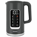 Чайник с терморегулятором и дисплеем, ДВОЙНЫЕ СТЕНКИ, SONNEN KT-8723G, 1,7 л, 2200 Вт, серый, 454690 454690