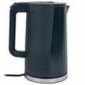 Чайник электрический с двойными стенками SONNEN KT-8718B, 1,7 л, 2200 Вт, графитовый, 454686 454686