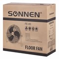 Вентилятор напольный ПОВЫШЕННОЙ МОЩНОСТИ SONNEN FE-45A, d=45 см, 120 Вт, 3 скорости, черный, 455734 455734