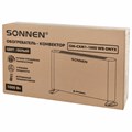 Обогреватель-конвектор SONNEN ONYX-1000.1, 1000 Вт, Х-образный нагревательный элемент, белый, сделано в России, 457629 457629