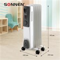 Обогреватель масляный SONNEN DFS-05, 1000 Вт, 5 секций, белый, 453497 453497