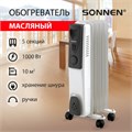 Обогреватель масляный SONNEN DFS-05, 1000 Вт, 5 секций, белый, 453497 453497