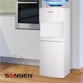 Кулер водораздатчик БЕЗ НАГРЕВА И ОХЛАЖДЕНИЯ, SONNEN FS-02N, напольный, 2 крана, белый, 454995 454995