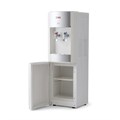 Кулер для воды LD-AEL-28c, напольный, НАГРЕВ/ОХЛАЖДЕНИЕ ЭЛЕКТРОННОЕ, шкафчик 10 л, 2 крана, белый/серебристый, 00257 454330