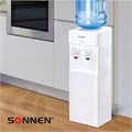 Кулер для воды SONNEN FS-01, напольный, НАГРЕВ/ОХЛАЖДЕНИЕ ЭЛЕКТРОННОЕ, 2 крана, белый, 452419 452419