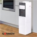 Кулер для воды SONNEN FSC-02BA, напольный, НАГРЕВ/ОХЛАЖДЕНИЕ КОМПРЕССОР, шкаф, 2 крана, серый, 455416 455416