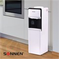 Кулер для воды SONNEN FSC-02S, напольный, НАГРЕВ/ОХЛАЖДЕНИЕ КОМПРЕССОРНОЕ, 2 крана, белый, 455415 455415