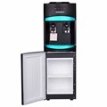 Кулер для воды SONNEN FSC-02W TURBO напольный, ТУРБОНАГРЕВ/ОХЛАЖДЕНИЕ КОМПРЕССОРНОЕ, шкаф, 2 крана, черный, 456171 456171